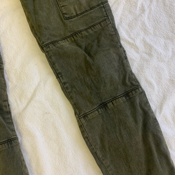 ZARA PREMIUM DENIM GREEN UTILITY PANT - Picture 2 of 5